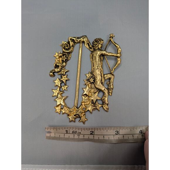 Vintage Richelieu STYLE Sagittarius Zodiac Buckle unsigned main image 4